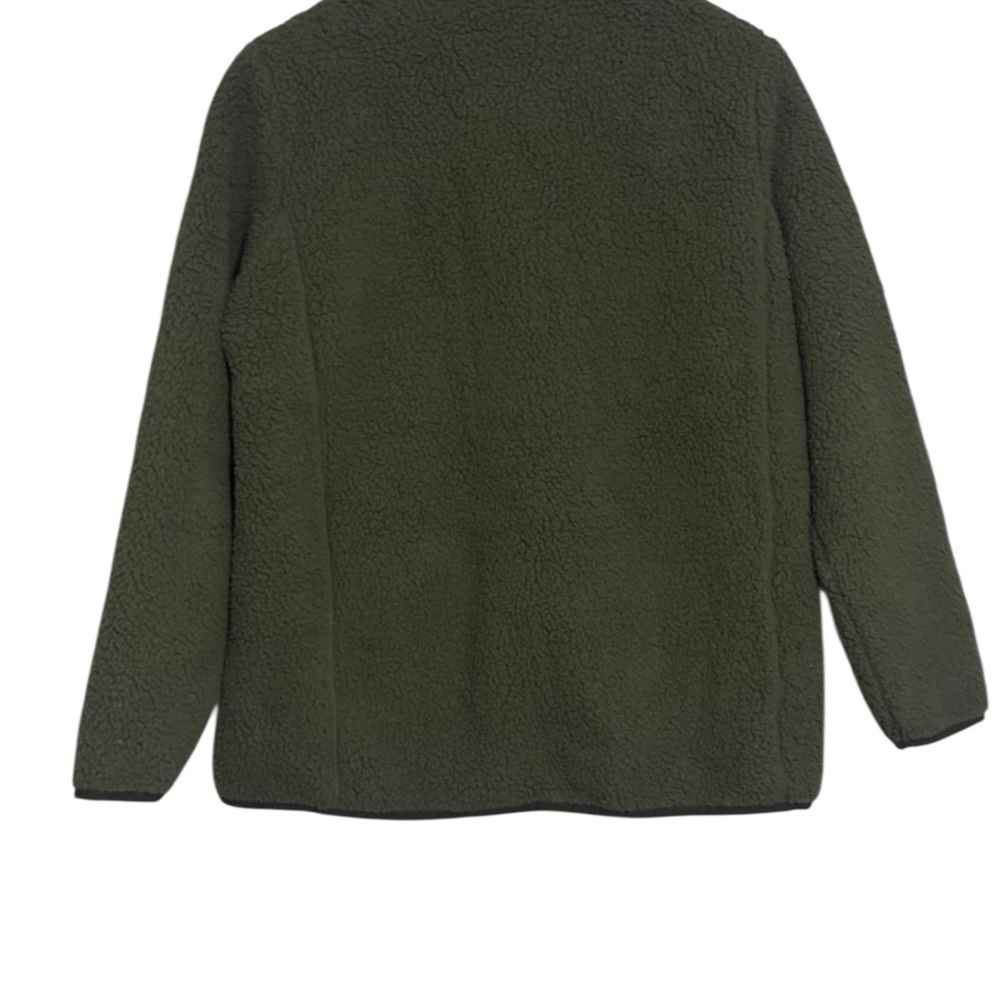 Women’s Land End fleece‎ jacket size Large Petite-forest green - Picture 3 of 4